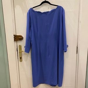 Talbots Persian Blue Sheath Dress Size 20W